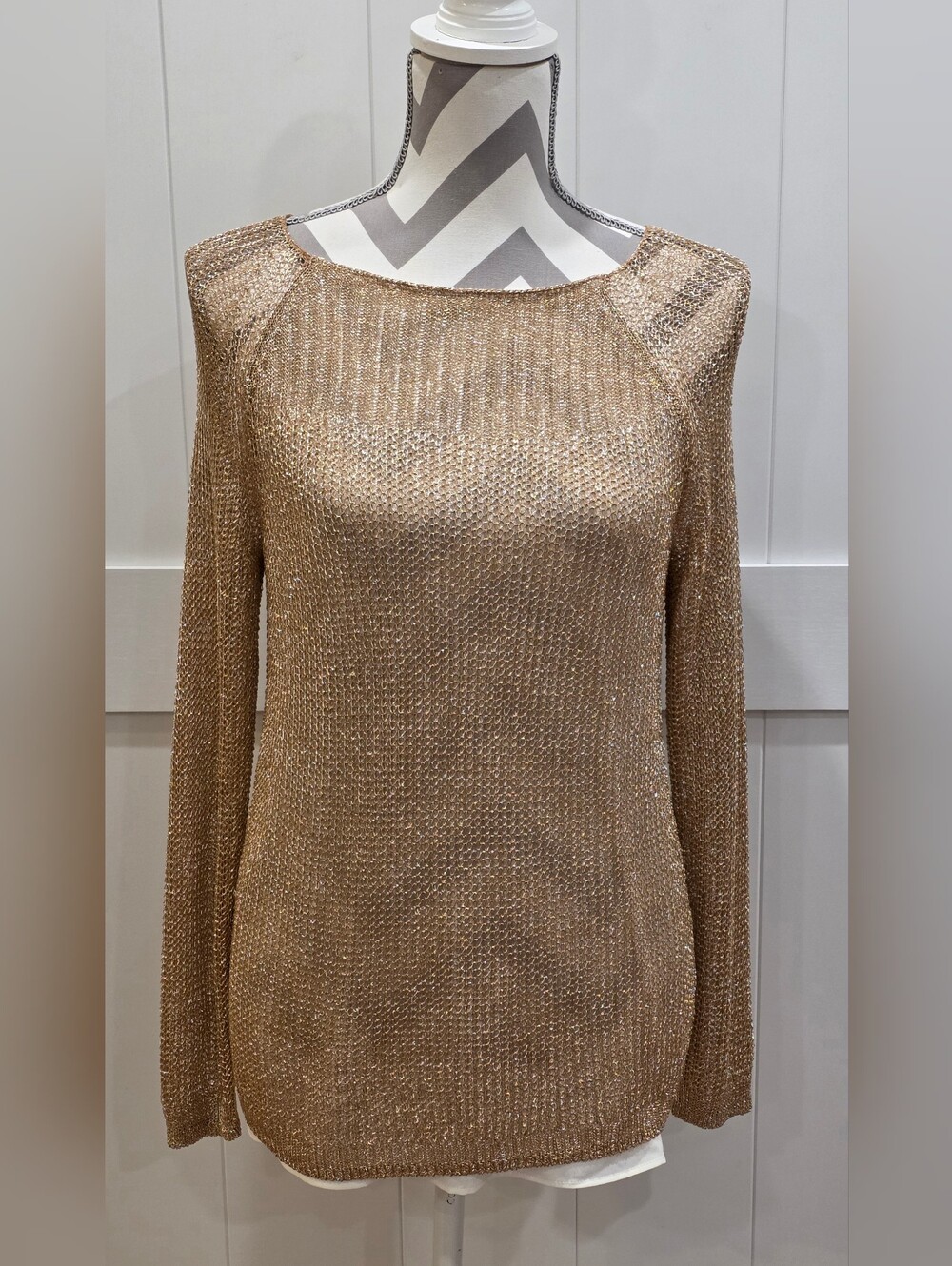 Chico's Shine Stittch  Amanda Pullover Sweater Size 1 US Size 8 - *171